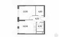 1-КОМН. КВАРТИРА БЕЗ ОТДЕЛКИ 45 М² НА 39 ЭТАЖЕ