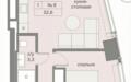 1-КОМН. КВАРТИРА С ОТДЕЛКОЙ 52.6 М² НА 19 ЭТАЖЕ