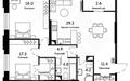 5-КОМН. ПЕНТХАУС БЕЗ ОТДЕЛКИ 143 М² НА 34 ЭТАЖЕ