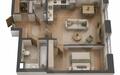 2-КОМН. КВАРТИРА БЕЗ ОТДЕЛКИ 55 М² НА 3 ЭТАЖЕ