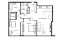 2-КОМН. АПАРТАМЕНТЫ С ОТДЕЛКОЙ 87.7 М² НА 36 ЭТАЖЕ