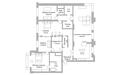 5-КОМН. КВАРТИРА БЕЗ ОТДЕЛКИ 220 М² НА 4 ЭТАЖЕ