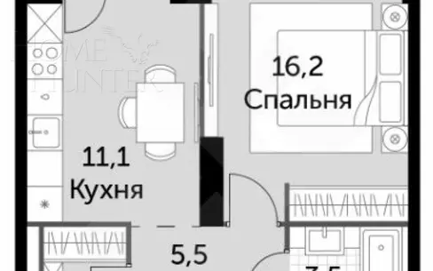 1-комн. кв., 40.4 м², 3/44 этаж