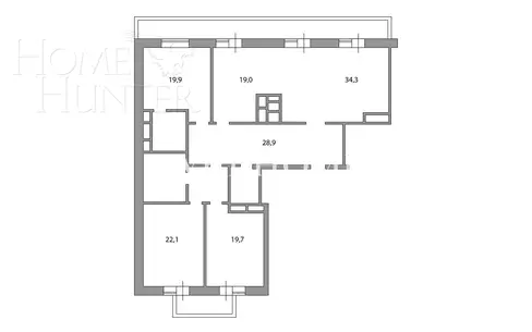 4-КОМН. КВАРТИРА БЕЗ ОТДЕЛКИ 178.7 М² НА 8 ЭТАЖЕ
