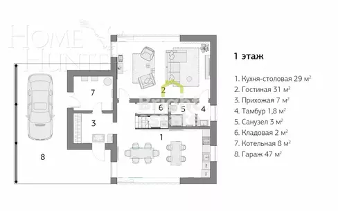 2-этажный коттедж 339 м² без отделки
