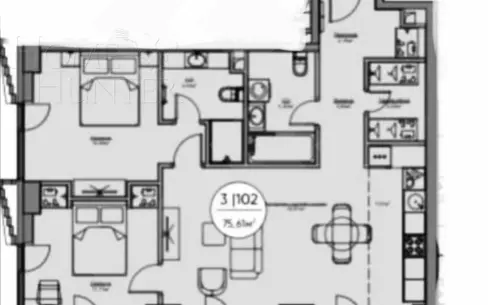 3-КОМН. КВАРТИРА БЕЗ ОТДЕЛКИ 76.7 М² НА 10 ЭТАЖЕ