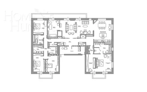 6-КОМН. КВАРТИРА БЕЗ ОТДЕЛКИ 306.3 М² НА 8 ЭТАЖЕ