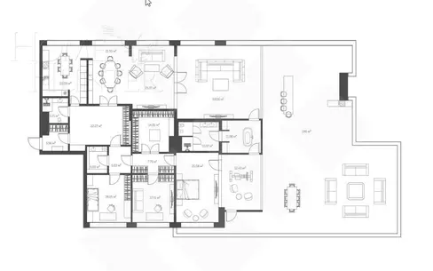 5-КОМН. КВАРТИРА БЕЗ ОТДЕЛКИ 350 М² НА 7 ЭТАЖЕ