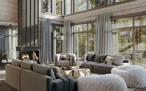 2-этажный коттедж 550 м² с отделкой