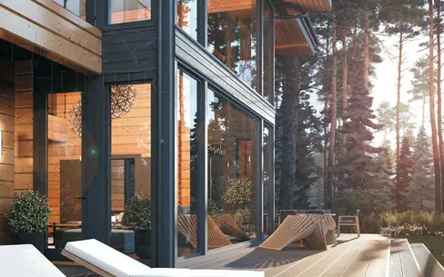 2-этажный коттедж 550 м² с отделкой