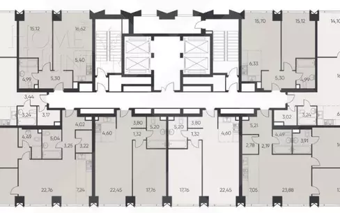 1-КОМН. КВАРТИРА БЕЗ ОТДЕЛКИ 46 М² НА 7 ЭТАЖЕ