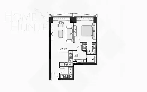 1-КОМН. КВАРТИРА БЕЗ ОТДЕЛКИ 48.8 М² НА 14 ЭТАЖЕ