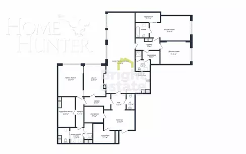 5-КОМН. КВАРТИРА С ОТДЕЛКОЙ 249 М² НА 4 ЭТАЖЕ