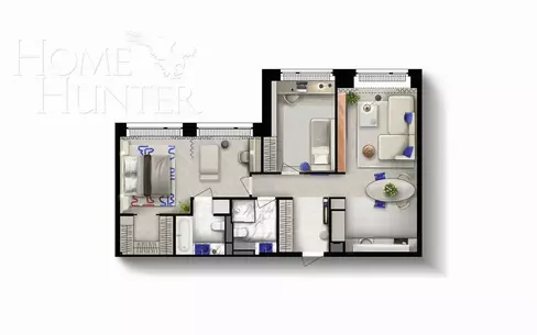 3-КОМН. КВАРТИРА С ОТДЕЛКОЙ 82.2 М² НА 4 ЭТАЖЕ