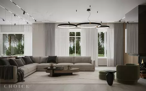 2-этажный коттедж 750 м² без отделки