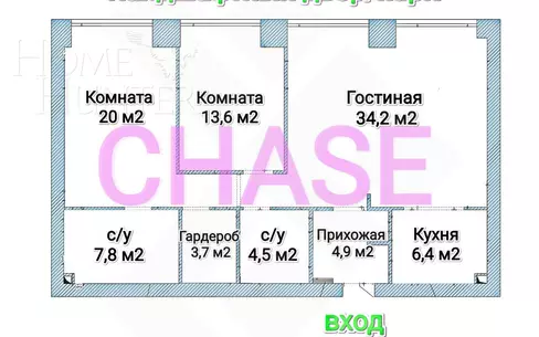 3-КОМН. КВАРТИРА С ОТДЕЛКОЙ 95.2 М² НА 5 ЭТАЖЕ