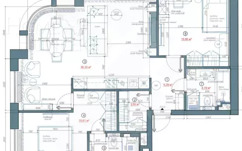 3-КОМН. КВАРТИРА БЕЗ ОТДЕЛКИ 92.5 М² НА 25 ЭТАЖЕ
