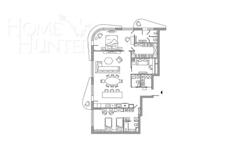 4-КОМН. КВАРТИРА БЕЗ ОТДЕЛКИ 171 М² НА 2 ЭТАЖЕ