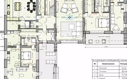 2-этажный коттедж 450 м² с отделкой