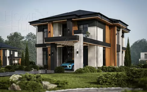 2-этажный коттедж 379.1 м² без отделки