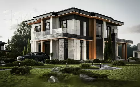 2-этажный коттедж 347.7 м² без отделки