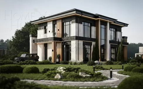 2-этажный коттедж 317.4 м² без отделки