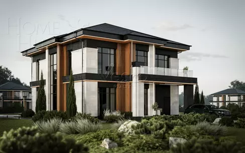 2-этажный коттедж 347.7 м² без отделки