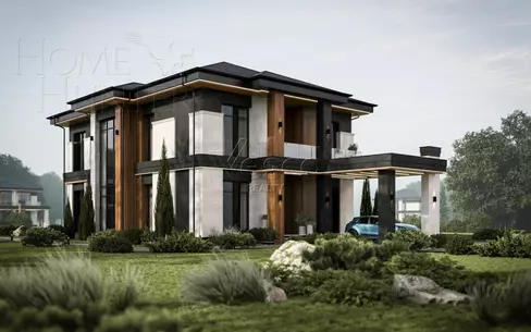 2-этажный коттедж 379.1 м² без отделки