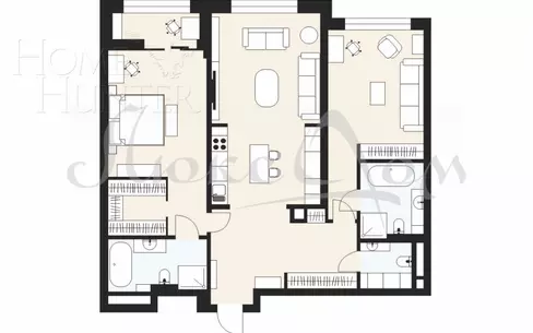 3-КОМН. КВАРТИРА БЕЗ ОТДЕЛКИ 123.3 М² НА 2 ЭТАЖЕ