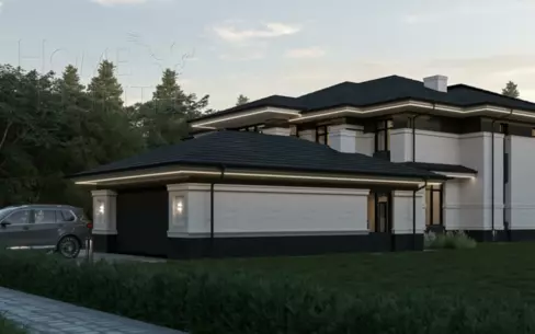 2-этажный коттедж 560 м² без отделки
