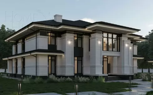 2-этажный коттедж 560 м² без отделки