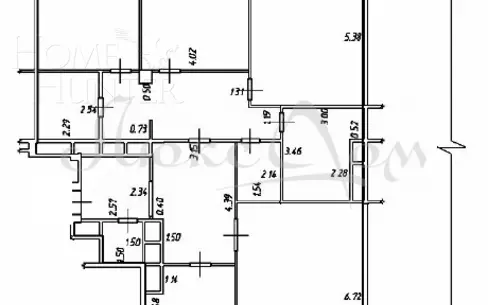 4-КОМН. КВАРТИРА БЕЗ ОТДЕЛКИ 191 М² НА 12 ЭТАЖЕ
