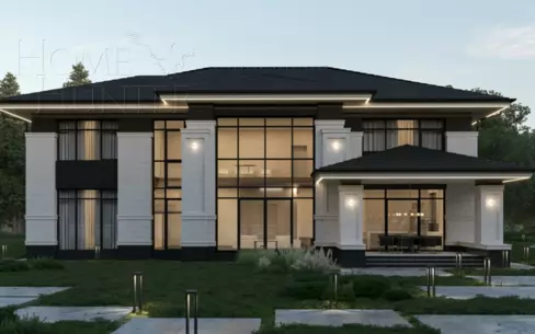 2-этажный коттедж 560 м² без отделки