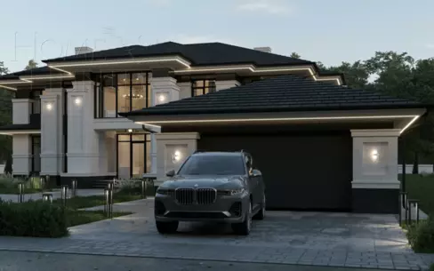 2-этажный коттедж 560 м² без отделки