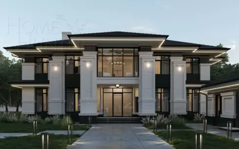 2-этажный коттедж 560 м² без отделки