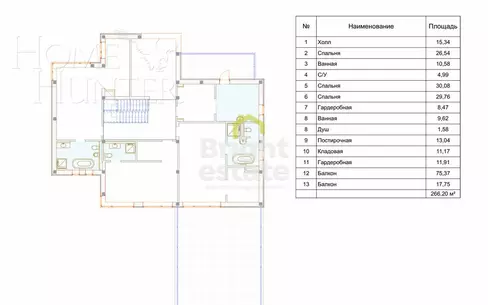 2-этажный коттедж 616 м² без отделки