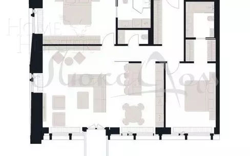 3-КОМН. КВАРТИРА С ОТДЕЛКОЙ 117.9 М² НА 5 ЭТАЖЕ