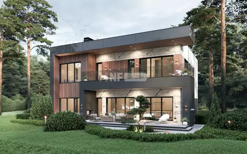 2-этажный коттедж 376.6 м² без отделки
