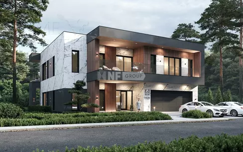2-этажный коттедж 376.6 м² без отделки