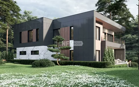 2-этажный коттедж 376.6 м² без отделки