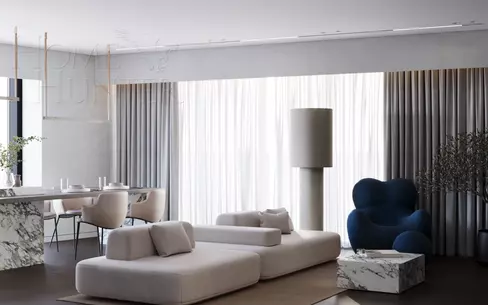 2-КОМН. КВАРТИРА С ОТДЕЛКОЙ 109 М² НА 20 ЭТАЖЕ