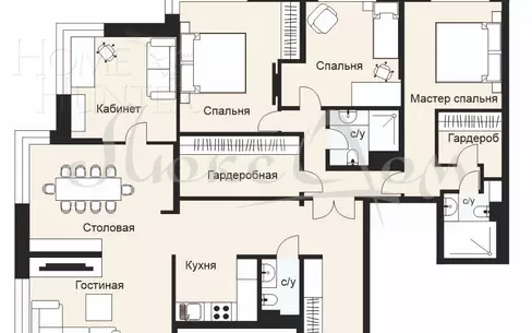 6-комн. кв., 226.2 м², 2/27 этаж