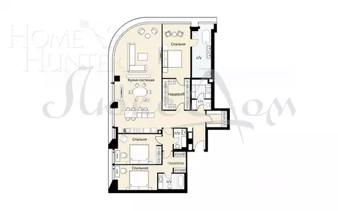 4-КОМН. КВАРТИРА С ОТДЕЛКОЙ 182 М² НА 2 ЭТАЖЕ