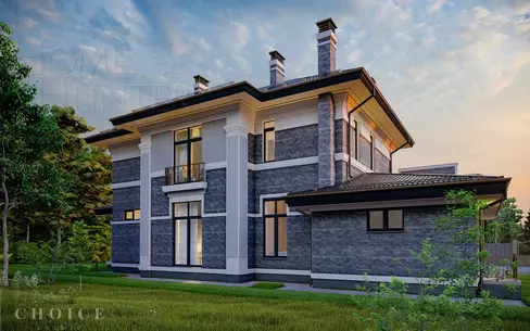 2-этажный коттедж 416 м² без отделки