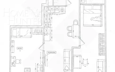3-КОМН. КВАРТИРА БЕЗ ОТДЕЛКИ 60.7 М² НА 8 ЭТАЖЕ
