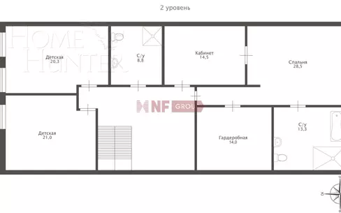 2-УРОВНЕВЫЙ ТАУНХАУС С ОТДЕЛКОЙ 236 М² НА 2 ЭТАЖЕ