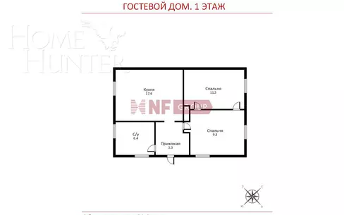 2-этажный коттедж 1 000 м² с отделкой
