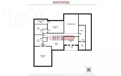 2-этажный коттедж 1 000 м² с отделкой