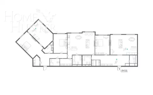 6-КОМН. КВАРТИРА БЕЗ ОТДЕЛКИ 285 М² НА 10 ЭТАЖЕ