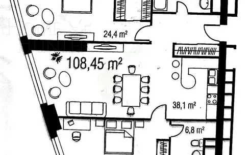 3-КОМН. КВАРТИРА БЕЗ ОТДЕЛКИ 108 М² НА 43 ЭТАЖЕ